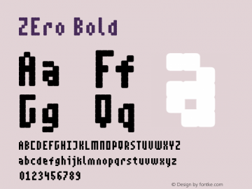 ZEro Bold Macromedia Fontographer 4.1.5 23/07/03 Font Sample