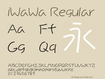 iWaWa Regular iWaWa v5.64 Font Sample