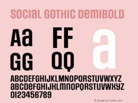 Social Gothic DemiBold Version 2.034 2014图片样张