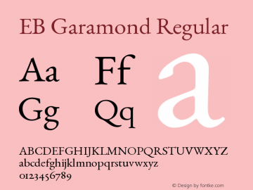 EB Garamond Regular Version 000.010 Font Sample