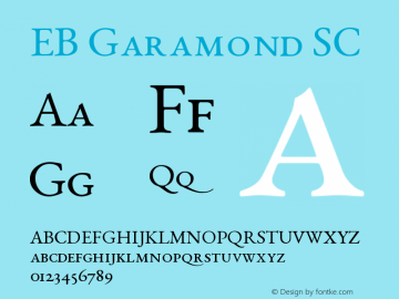 EB Garamond SC Version 000.010 Font Sample