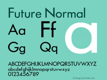 Future Normal 1.000 Font Sample