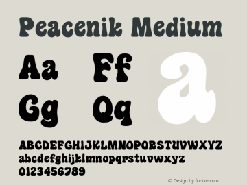 Peacenik Medium Version 001.000图片样张