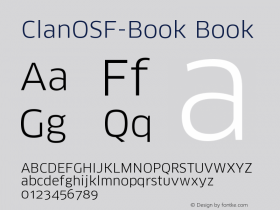 ClanOSF-Book Book Version 7.502 Font Sample