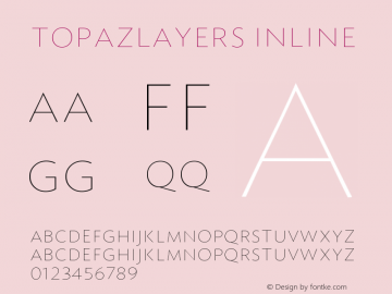 TopazLayers Inline Version 001.000 Font Sample