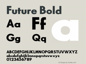 Future Bold 1.000 Font Sample