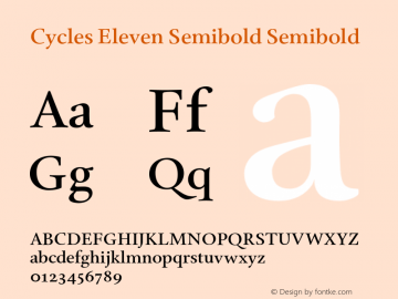 Cycles Eleven Semibold Semibold 001.000 Font Sample