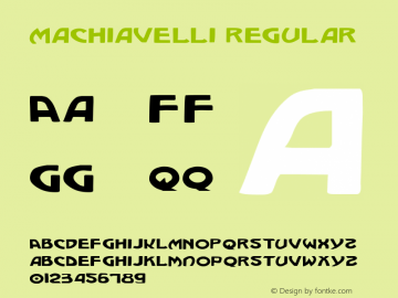 Machiavelli Regular 2 Font Sample