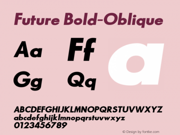 Future Bold-Oblique 1.000图片样张