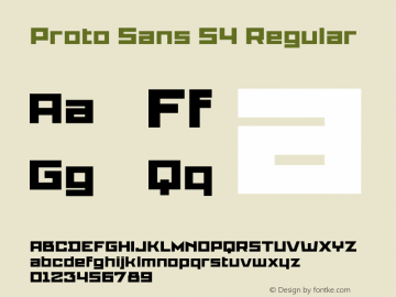 Proto Sans 54 Regular Unknown图片样张