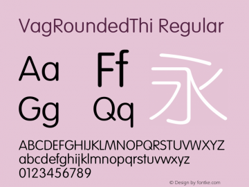 VagRoundedThi Regular Version 7.00图片样张