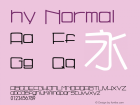 hy Normal Version 1.00 July 13, 2008, initial release图片样张