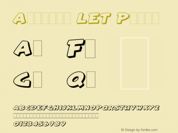 Artiste LET Plain 1.0 Font Sample