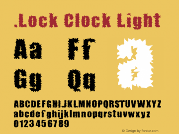 .Lock Clock Light Unknown Font Sample