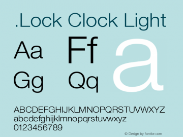 .Lock Clock Light Unknown Font Sample