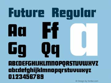 Future Regular Altsys Metamorphosis:8/22/94 Font Sample