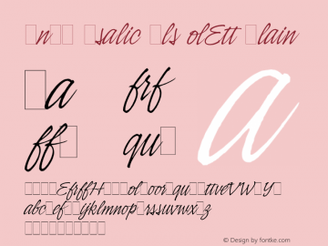 Indy Italic Alt LET Plain 1.0 Font Sample