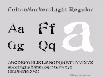 FultonMarkersLight Regular Unknown图片样张