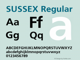 SUSSEX Regular Unknown Font Sample