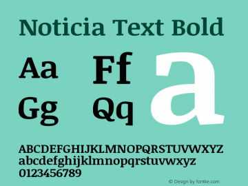 Noticia Text Bold Version 1.003图片样张