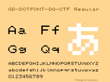 GD-DOTFONT-DQ-OTF Regular Version 1.00 (2009-05-29 Rev008)图片样张