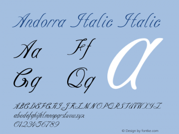 Andorra Italic Italic Version 1.000图片样张