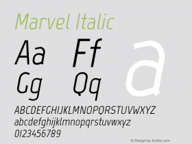 Marvel Italic Version 1.001图片样张