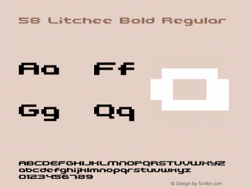 58 Litchee Bold Regular Unknown Font Sample