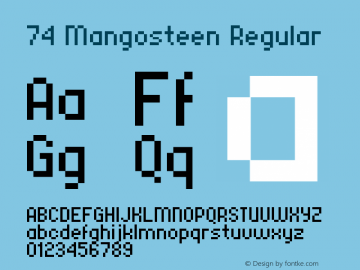 74 Mangosteen Regular Unknown Font Sample