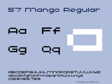 57 Mango Regular Unknown Font Sample