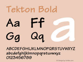 Tekton Bold Version 001.000图片样张