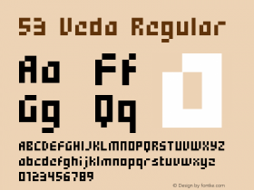 53 Veda Regular Unknown Font Sample