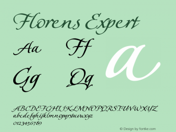 Florens Expert Version 001.000 Font Sample