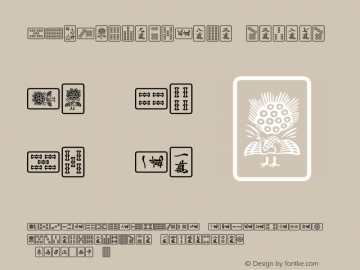 GL-MahjongTile medium Version 20110203 Font Sample