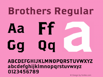 Brothers Regular Version 001.000图片样张