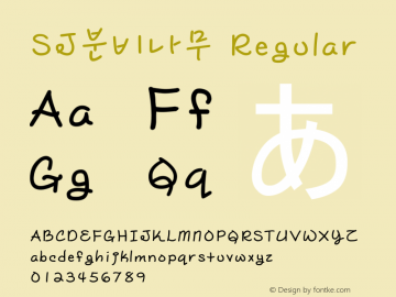 SJ분비나무 Regular 1.1图片样张