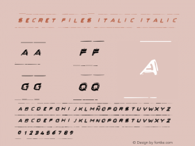 Secret Files Italic Italic 001.000 Font Sample