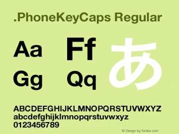 .PhoneKeyCaps Regular Version 1.00 October 19, 2015, initial release图片样张