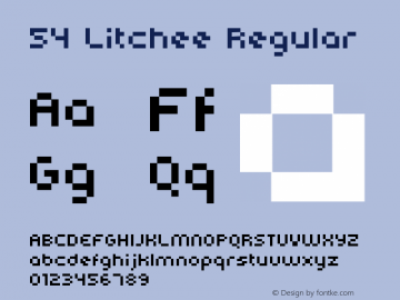 54 Litchee Regular Unknown Font Sample