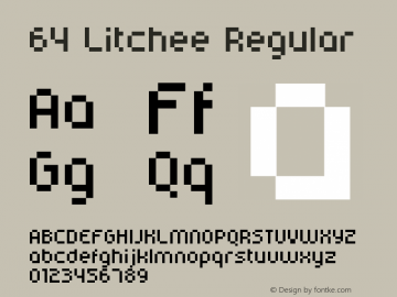 64 Litchee Regular Unknown Font Sample