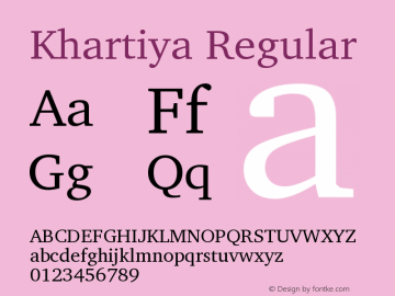 Khartiya Regular Version 0.1图片样张