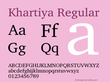 Khartiya Regular Version 0.1 Font Sample