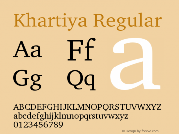 Khartiya Regular Version 0.1 Font Sample