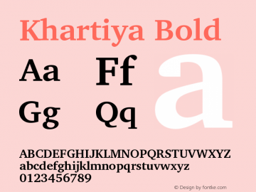 Khartiya Bold Version 0.3 Font Sample