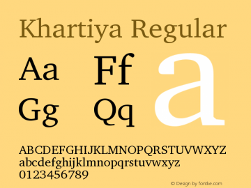 Khartiya Regular Version 0.3图片样张