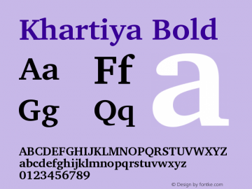 Khartiya Bold Version 0.3图片样张