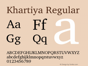 Khartiya Regular Version 1.0图片样张