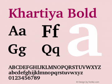 Khartiya Bold Version 1.0图片样张