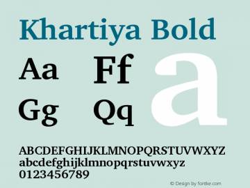 Khartiya Bold Version 1.0.1图片样张