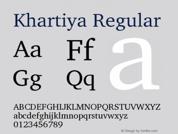 Khartiya Regular Version 1.0.2 Font Sample